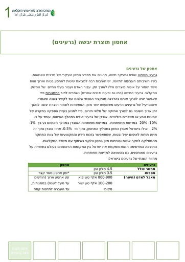 אחסון תוצרת יבשה גרעינים